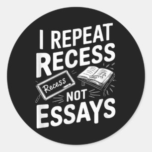 Ich wiederhole Pause Pause Keine Essays  Runder Aufkleber
