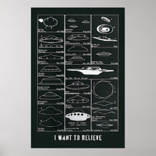 Ich will an UFO-Kunst drucken Sci-Fi fliegen glaub Poster