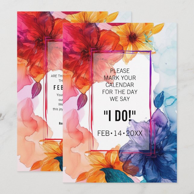 ICH WILL! Anemone Dreamscape  Save The Date (Vorne/Hinten)