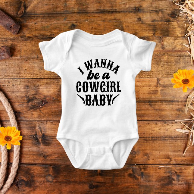Ich will Cowgirl Baby sein Strampler (Von Creator hochgeladen)