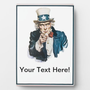 Ich will dich Onkel Sam Fügen Sie Ihren Text hinz Fotoplatte