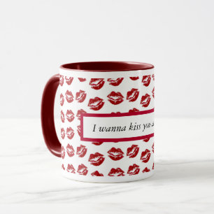 Ich will dich über Lipstick Kiss Tasse küssen