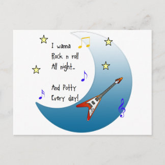 Ich will die ganze Nacht Rock'n'Roll Postkarte