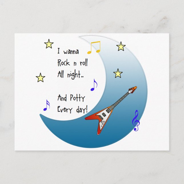 Ich will die ganze Nacht Rock'n'Roll Postkarte (Vorderseite)