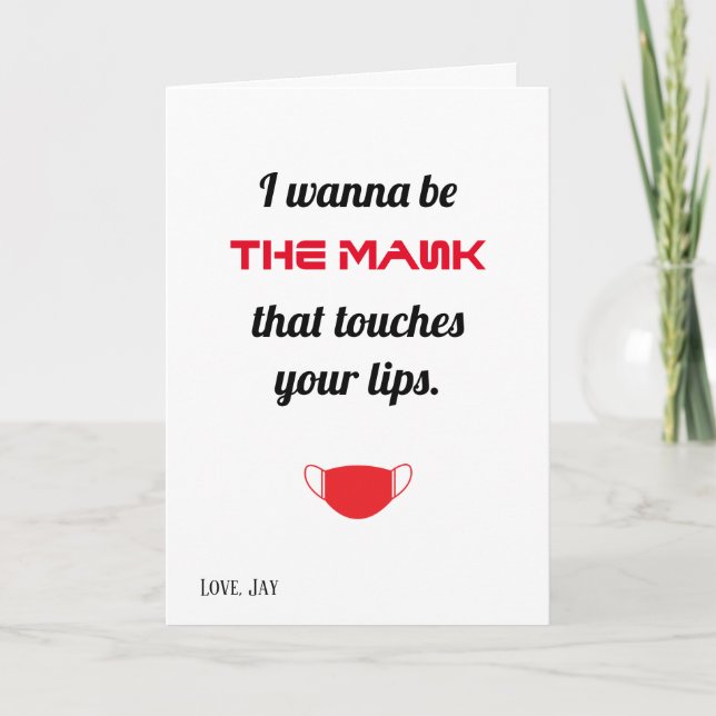 Ich will die Maske sein, die deine Lippenkarte Tou Karte (Vorderseite)