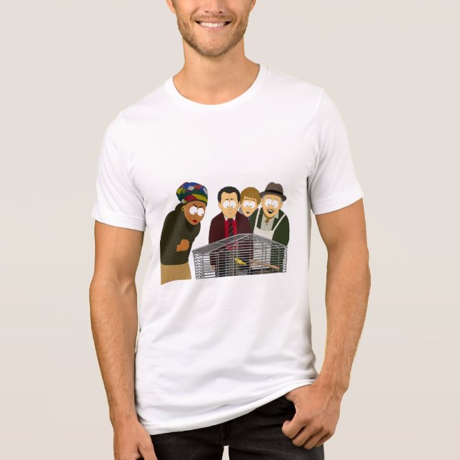 "Ich will ein Kanarienvogel"  Tri-Blend Shirt (Vorderseite)