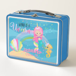 Ich will eine einsame, rosa Goldmädchen sein Metall Brotdose