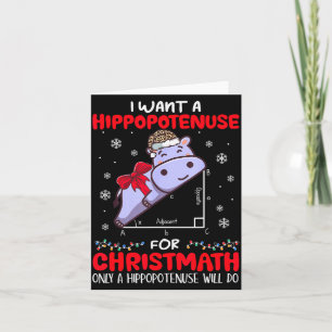 Ich will eine Hypothenuse für den Weihnachts-Mathe Karte
