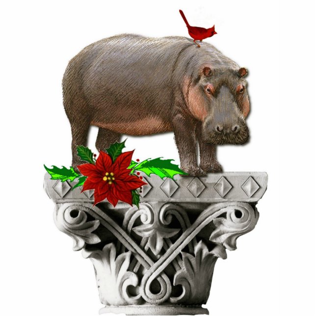 Ich will einen Hippopotamus für Weihnachten Freistehende Fotoskulptur (Vorne)