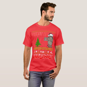 ich will einen Hippopotamus für Weihnachten T-Shirt