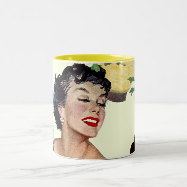Ich will einen Mann Zweifarbige Tasse (Mittel)