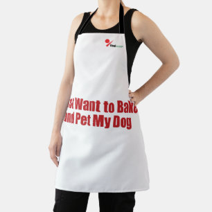 "Ich will einfach nur backen und meinen Hund strei Schürze