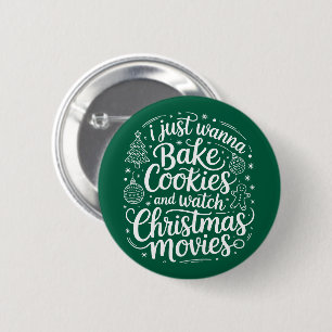 Ich will einfach nur Kekse backen und Weihnachtsfi Button