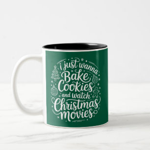 Ich will einfach nur Kekse backen und Weihnachtsfi Zweifarbige Tasse