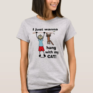 Ich will einfach nur mit meiner Katze abhängen! Lu T-Shirt