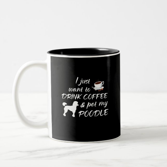 Ich will gerade, um Kaffee zu trinken u. Pet Zweifarbige Tasse (Links)