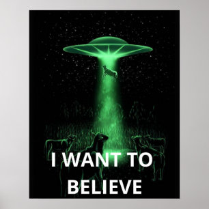 Ich will glauben, Retro-Film 90er, Alien UFO Poster