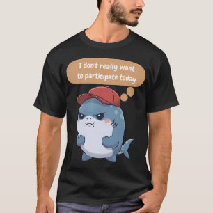 Ich will heute eigentlich nicht teilnehmen Hai T-Shirt