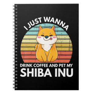 Ich will Kaffee trinken und meine Shiba-Inu-Gabe s Notizblock