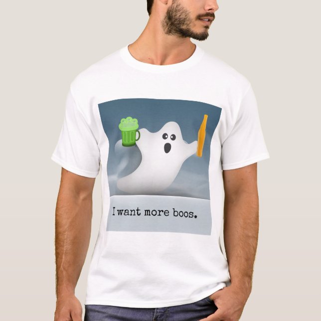 Ich will mehr Boos - den T - Shirt der Männer (Vorderseite)