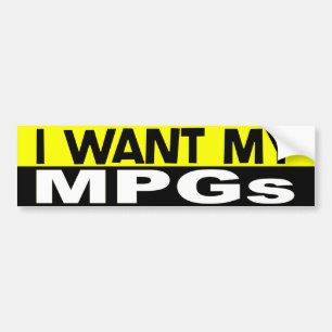 Ich will meinen MPGs Autoaufkleber