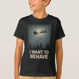 Ich will mich benehmen – Vintage dunkle Silhouette T-Shirt