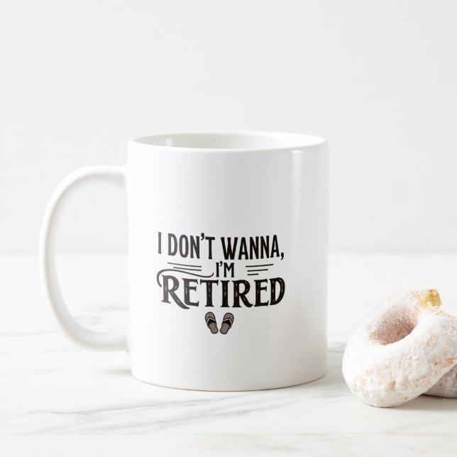 Ich will nicht, dass ich wieder müde bin. kaffeetasse (Mit Donut)