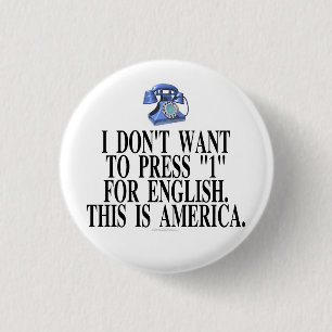 Ich will nicht, um "1" für Englisch zu bedrängen Button