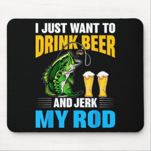 Ich will nur Bier trinken und meinen Stab lustig b Mousepad
