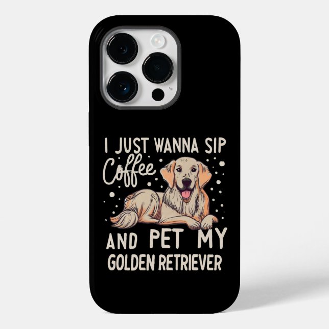 Ich will nur, dass ich Kaffee trinke, mein goldene Case-Mate iPhone Hülle (Rückseite)