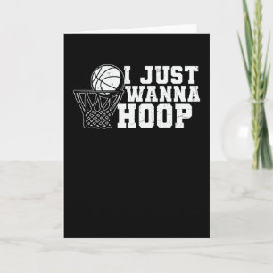Ich will nur Hoop Basketball-Design Karte