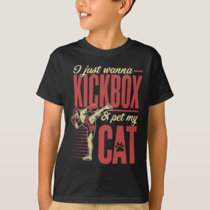 Ich Will Nur Kickboxen Und Meinen Kater Karate Kic T-Shirt