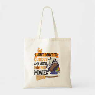 Ich will nur kuscheln und Horrorfilme anschauen Tragetasche