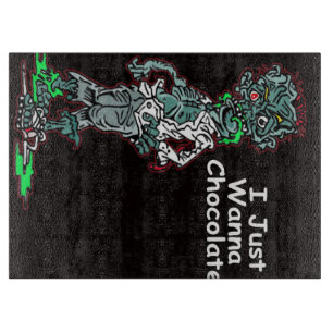 Ich will nur Schokolade - Niedliches Geschenk mit  Schneidebrett