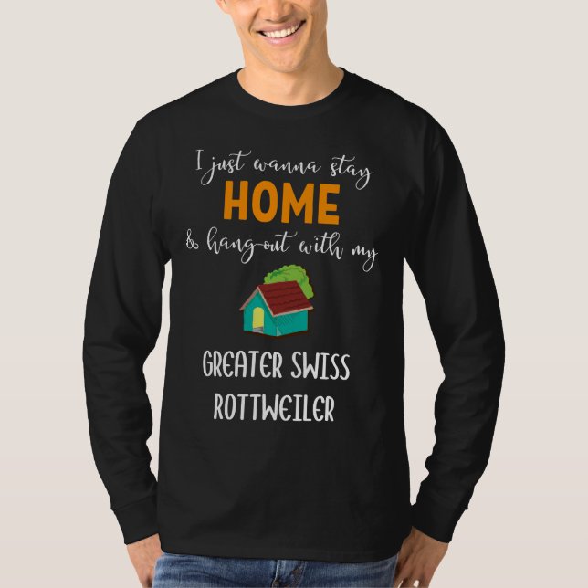 Ich will nur Zuhause Bleibe und mit meinem Grauen  T-Shirt (Vorderseite)