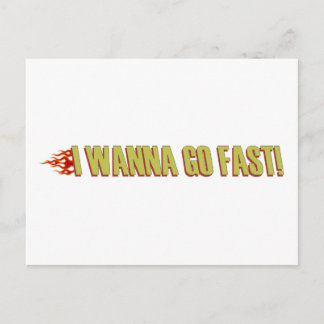 Ich will schnell gehen postkarte