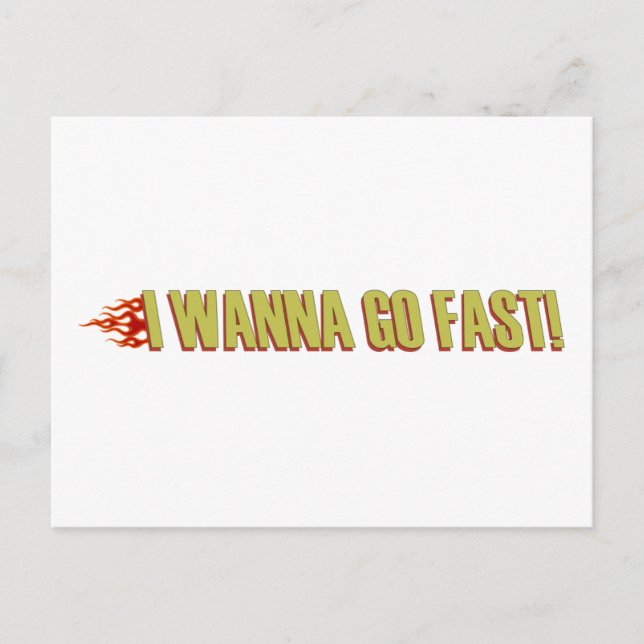 Ich will schnell gehen postkarte (Vorderseite)