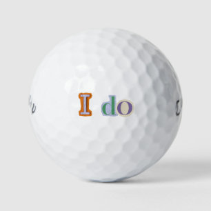 "'Ich will' Scrapbook-Lettern 90er Hochzeit Brautg Golfball
