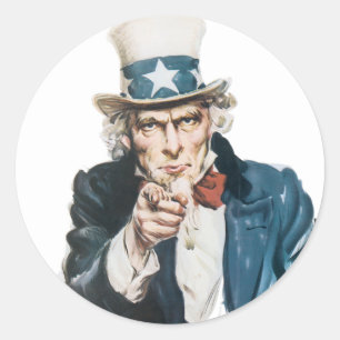 "Ich will Sie" Vintage Aufkleber