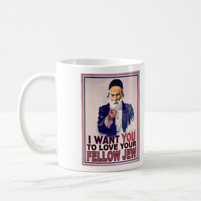 Ich will SIE zur Liebe Ihr Mitjude - Kaffee-Tasse Kaffeetasse (Links)
