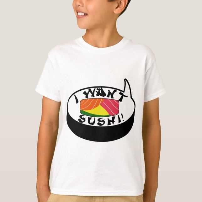 Ich will Sushi T-Shirt (Vorderseite)