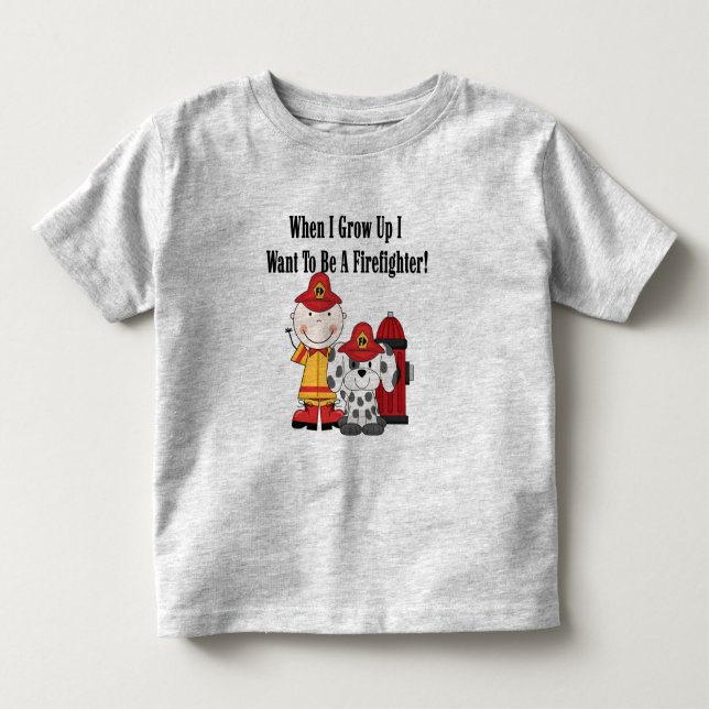 Ich will, um ein Feuerwehrmann-T - Shirts und (Vorderseite)