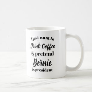 Ich will, um Kaffee zu trinken vortäusche Bernie Tasse