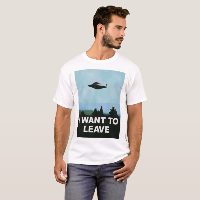Ich will, um lustige Veränderung auf berühmtem T-Shirt (Vorne ganz)
