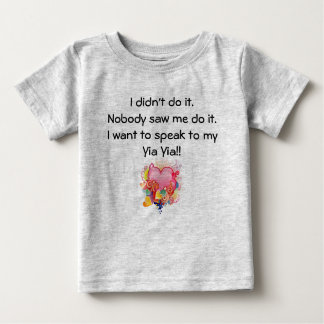 Ich will, um mit Yia Yia zu sprechen - Retro Herz Baby T-shirt