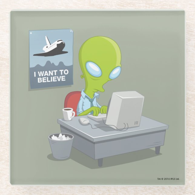 Ich will, um zu glauben glasuntersetzer (Vorderseite)