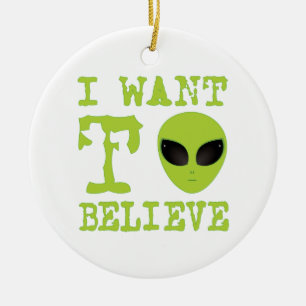 Ich will, um zu glauben keramikornament