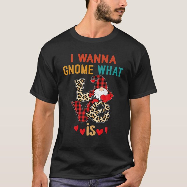Ich will, was Liebe ist, Leopard Funny Valentin T-Shirt (Vorderseite)