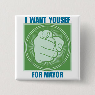 ICH WILL YOUSEF ALS BÜRGERMEISTER BUTTON