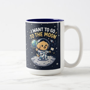 Ich will zum Mond gehen Streunender Welpe K-Pop Zweifarbige Tasse